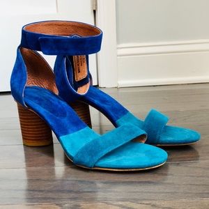 Blue Suede Jeffrey Campbell Heels - Never Worn